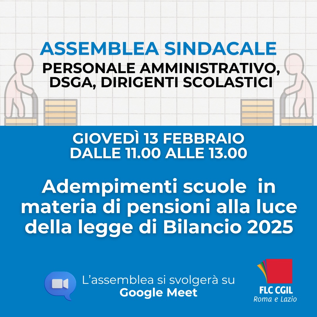 Indizione di un'assemblea sindacale, online DS, DSGA,…